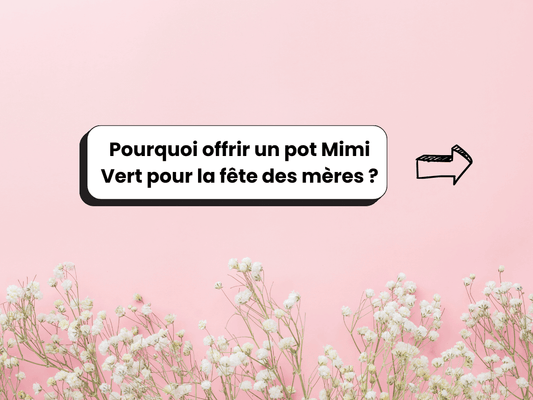 Fond rose avec du muguet et comme titre dessus : Pourquoi offrir un pot Mimi Vert pour la fête des mères ?